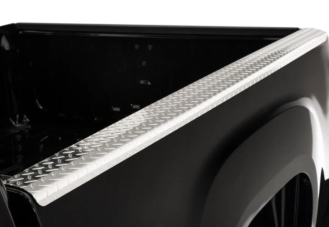 BR45TB – ICI STAINLES Bed Side Rail Protector, Covers Inside and Top of Rail Without Stake Hole Pockets Diamond Plate...